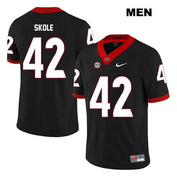 Georgia Bulldogs Men's Jake Skole #42 NCAA Legend Authentic Black Nike Stitched College Football Jersey JVH2556EV